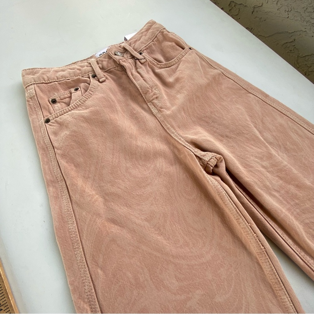NWT BDG Urban Outfitters Super High Waist Puddle Wide Leg Pink Jeans, 25 0 24 00 - Picture 11 of 13
